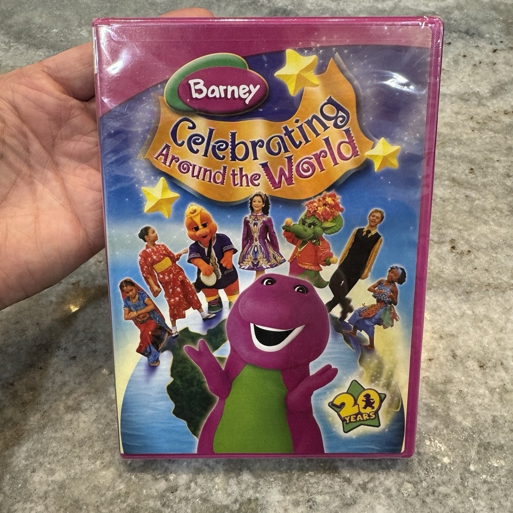 NEW Barney Celebrating Around The World DVD Sealed 2005 Reprint
